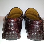 COLE HAAN Brown Croc Driving Moccasins Loafers Mens Shoes Size 9.5 M