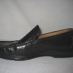 Mens COLE HAAN Nike Air Black Leather Penny Loafers Slip On Shoes 9.5