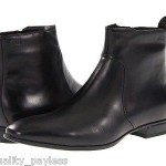 NEW Hugo Boss Vermins Pull On Leather Ankle Dress Zip Boots Mens 9 Black NIB