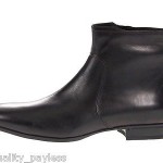 NEW Hugo Boss Vermins Pull On Leather Ankle Dress Zip Boots Mens 9 Black NIB