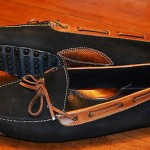 Men’s Cole Haan leather driving moccasins shoes loafers – sz 12 D – black/brown