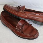 Cole Haan men’s brown leather braided tie loafer sz 10