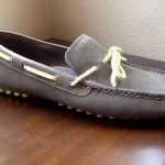 COLE HAAN AIR GRANT Charcoal Grey Suede Driver Loafers Driving Shoes Mens 9.5