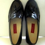 Men’s COLE HAAN Leather Loafers Shoes With Tassel Size 8 1/2 D Black