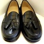 Men’s COLE HAAN Leather Loafers Shoes With Tassel Size 8 1/2 D Black