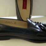 Men’s COLE HAAN Leather Loafers Shoes With Tassel Size 8 1/2 D Black