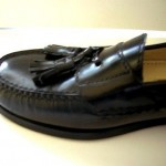 Men’s COLE HAAN Leather Loafers Shoes With Tassel Size 8 1/2 D Black