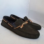 Cole Haan Nike Mens Black Leather Air Grant Loafers Driving Mocs Moccasins 10 M