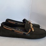Cole Haan Nike Mens Black Leather Air Grant Loafers Driving Mocs Moccasins 10 M