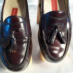 MEN’S COLE HAAN TASSLE LOAFER SLIP ONS SHOES DARK BURGUNDY SIZE 8.5 WIDTH E