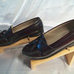 MEN’S COLE HAAN TASSLE LOAFER SLIP ONS SHOES DARK BURGUNDY SIZE 8.5 WIDTH E