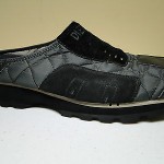 Sick!! DIESEL Mens 11 Black Slip On Loafers Clogs Leather Suede Nylon Shoes