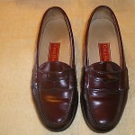COLE HAAN MENS CITY CORDOVAN BROWN LEATHER PENNY LOAFERS SIZE 8.5 D
