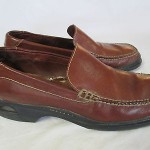 COLE HAAN COUNTRY NIKE AIR Men’s Cognac Leather Slip On Loafers Shoes Sz 9 M