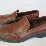 COLE HAAN COUNTRY NIKE AIR Men’s Cognac Leather Slip On Loafers Shoes Sz 9 M