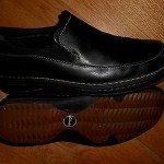 Clarks Mens Slip On Shoes Black Leather Upper Size 13M