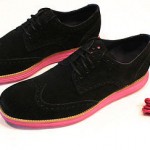 New Cole Haan – Mens LunarGrand Wing Tip – Black Suede