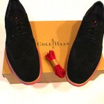 New Cole Haan – Mens LunarGrand Wing Tip – Black Suede