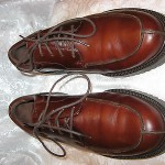 COLE HAAN Men SHOES Split Toe Brown Leather Waterproof Casual Oxfords, Sz. 10.5M