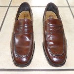 mens cole haan penny loafers brown leather shoes size 9.5 m