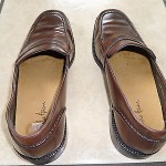 mens cole haan penny loafers brown leather shoes size 9.5 m