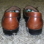 Men’s 10 D COLE HAAN Country Black & Brown Leather Kilt Tassel Loafers Shoes