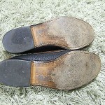 Men’s 10 D COLE HAAN Country Black & Brown Leather Kilt Tassel Loafers Shoes