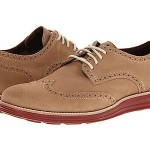 Mens Cole Haan LunarGrand Wing-Tip, Milkshake suede Size 10.5 $198