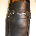 Cole Haan Black leather slip on moccasins  with buckles size 9.5M