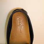 Cole Haan Black leather slip on moccasins  with buckles size 9.5M