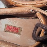 Diesel Mens Shoes  e Brown Leather Casual Sneakers Size 9.5