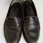 Mens Cole Haan Country Black Leather Penny Loafers 9.5 Driving Shoes