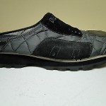 Sick!! DIESEL Mens 11 Black Slip On Loafers Clogs Leather Suede Nylon Shoes