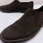 Mens 10.5 COLE HAAN Country Brown Suede Slip On Casual Dress Loafers Shoes