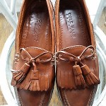 Cole Haan Country Brown Brazil Handsewn Leather Loafers w/ Fringed Tassels 9.5 D