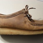 mens clarks wallabees size 10 brown distressed leather low top