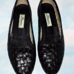 Luxurious COLE HAAN BRAGANO Woven Calf Leather Loafers, Black, 7.5 – 8 M, Italy