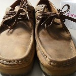 mens clarks wallabees size 10 brown distressed leather low top