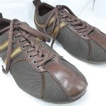 BOSS HUGO BOSS BROWN MESH & LEATHER COMBO FASHION SNEAKER SIZE 43 EU 10 US