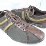 BOSS HUGO BOSS BROWN MESH & LEATHER COMBO FASHION SNEAKER SIZE 43 EU 10 US