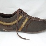BOSS HUGO BOSS BROWN MESH & LEATHER COMBO FASHION SNEAKER SIZE 43 EU 10 US