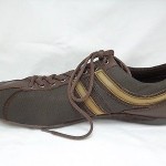 BOSS HUGO BOSS BROWN MESH & LEATHER COMBO FASHION SNEAKER SIZE 43 EU 10 US