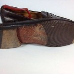 Cole Haan Penny Loafers brown leather crocodile print Mens Shoes 10.5 D