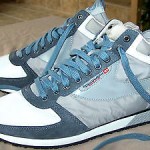 MENS DIESEL GRAY ATHLETIC HIGH TOP SNEAKERS TENNIS CASUAL SHOE 9.5 NWOB NEW