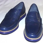 Cole Haan Lunargrand Penny Loafers, Leather Upper, Peacoat/Cobalt, 10 M, New