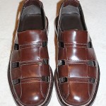 Men’s COLE HAAN Burgundy Slip-On Leather Fishermen Casual Sandals Size 9 M