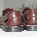 Men’s COLE HAAN Burgundy Slip-On Leather Fishermen Casual Sandals Size 9 M
