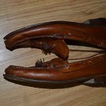 COLE HAAN MENS BROWN LEATHER TASSLE LOAFER DRIVING SHOES SZ 10 D