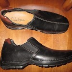 GREAT MEN’S COLE HAAN NWOB BLACK & BROWN LEATHER SLIP ON LOAFERS – SIZE 10.5 M