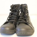DIESEL *NEW* #93243 “Hayvn” Mens 12 45 Black Leather High Top Sneakers Shoes yz